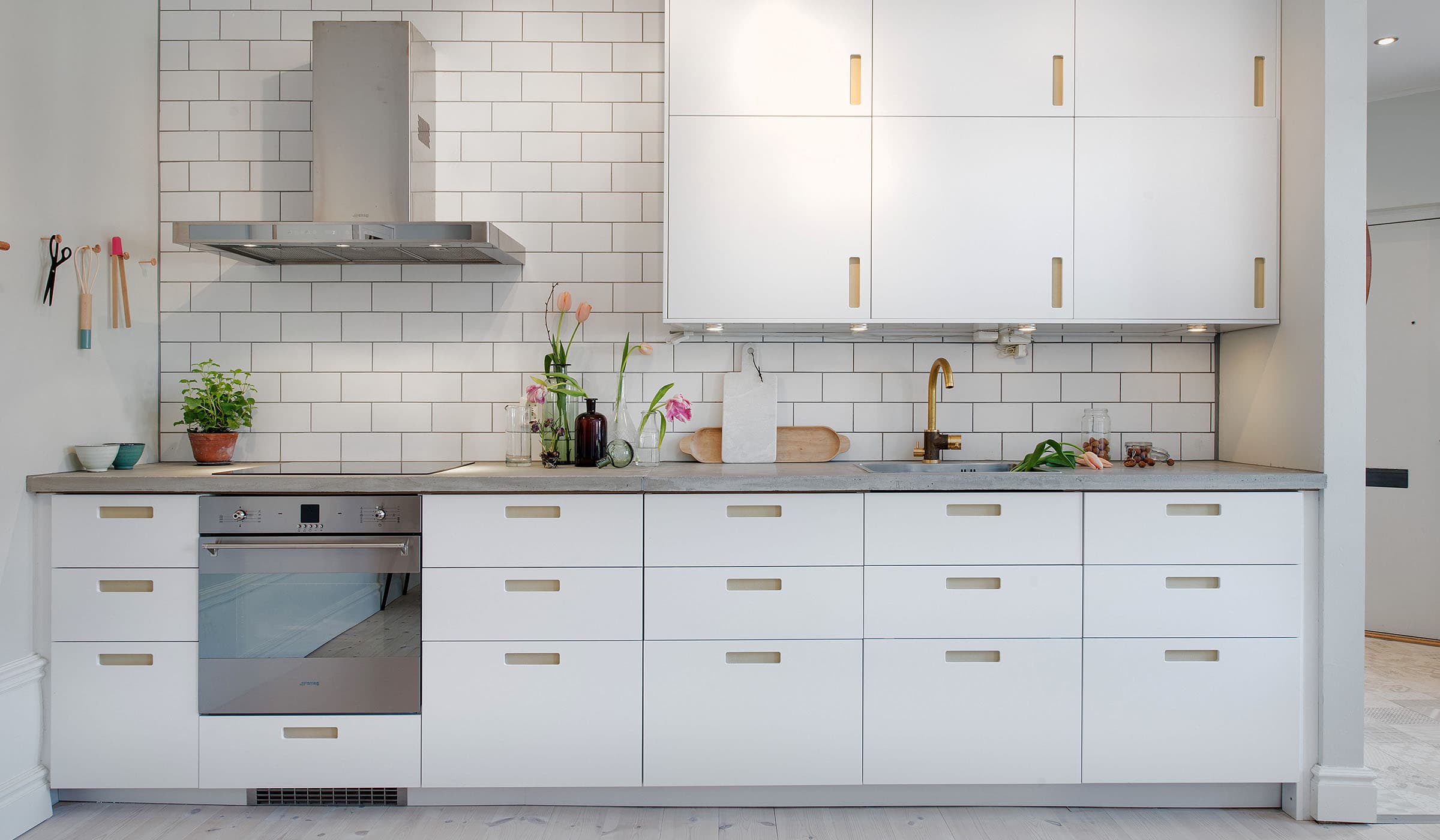IKEA kök med infräst grepp i läder
